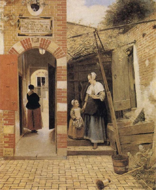 Pieter de Hooch The Courtyard of a House in Delft France oil painting art